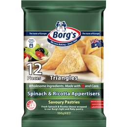 Borg's Pastizzis Triangles Spinach & Ricotta