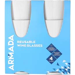 Armada Reusable Wine Glass Assorted 4 pack