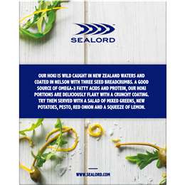 Sealord Australian Hoki Three Seed Crumb Wild Caught Fillets