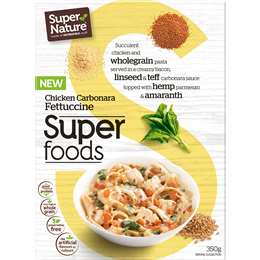 Super Nature Super Foods Carbonara Chicken Fettuccine Frozen Meal