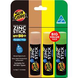 Sun Zapper Spf50 Mixed Sunscreen Pack Assorted