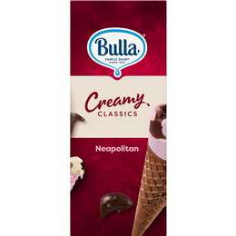 Bulla Creamy Classics Neapolitan Cones