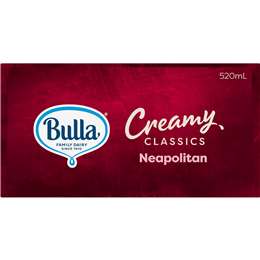 Bulla Creamy Classics Neapolitan Cones