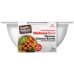 Super Nature Wellness Bowl Mexican Chicken Burrito Frozen Meal