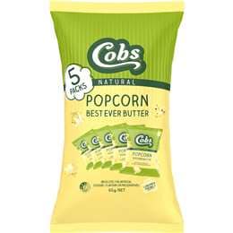 Cobs Popcorn Best Ever Butter Multipack Lunchbox Snacks 5 pack