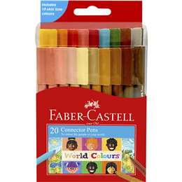 Faber-castell World Colours Connector Pens 20 Pack