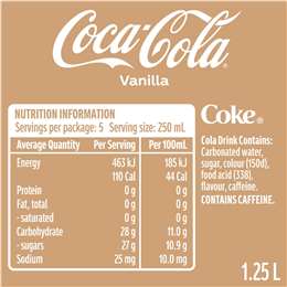 Coca - Cola Vanilla  Soft Drink Bottle Bottle