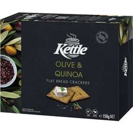 Kettle Olive & Quinoa Flat Bread Crackers 150g