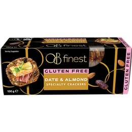 OB Finest Gluten Free Speciality Crackers Date & Almond 130g