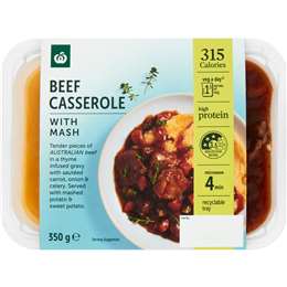 Woolworths Calorie Controlled Beef Casserole with Mash 350g