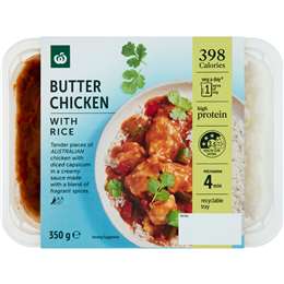 Woolworths Calorie Controlled Butter Chicken with Rice 350g