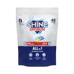 Shine Optimum All-In-One Ultimate Clean Dishwashing Pods 45 pack