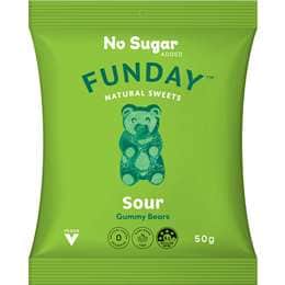 Funday Natural Sweets Sour Gummy Bears