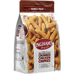 Ingham's Frozen Crumbed Chicken Chipees 1kg | Woolworths