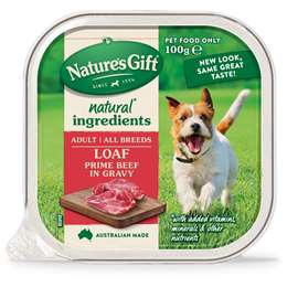 Natures Gift Adult Wet Dog Food Loaf Prime Beef In Gravy