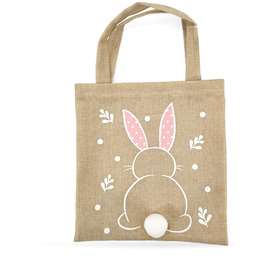 Easter Easter Hessian Tote Pink 