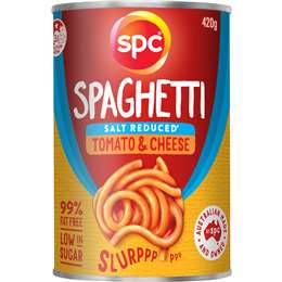 Spc Spaghetti Tomato & Cheese Salt Reduced 420g