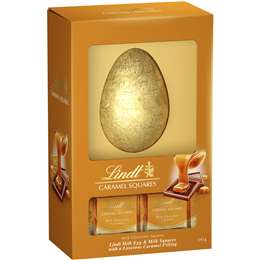 Lindt Caramel Square & Milk Egg Gift Basket