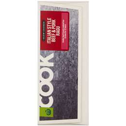 Woolworths Cook Italian Style Beef & Pork Tomato Ragu