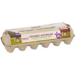 Macro 12 Large Organic Australian Free Range Eggs