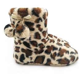 leopard print fur boots