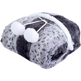 Inspire Hooded Blanket Charcoal And Grey Each | Woolworths