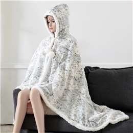 Inspire Hooded Blanket Charcoal And Grey Each | Woolworths