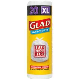 Glad Kitchen Tidy Bag Wavetop X-Large 20 pack