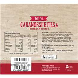 Primo Duos Cabanossi Bites & Cheddar Cheese