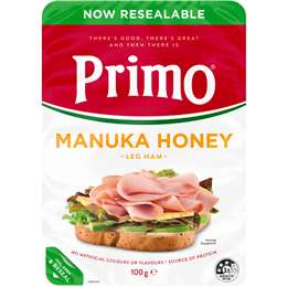 Primo Manuka Honey Sliced Leg Ham 100g