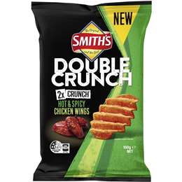 Smith's Double Crunch Hot & Spicy Chicken Wings Potato Chips 150g