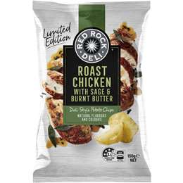 Red Rock Deli Roast Chicken With Sage & Burnt Butter Potato Chips 150g