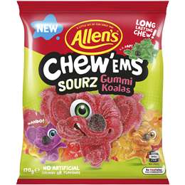 Allen's Chew'ems Sourz Gummi Koalas 170g