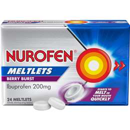 Nurofen Meltlets Ibuprofen 200mG for Pain Relief Berry Burst
