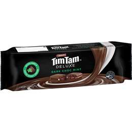 Arnott's Tim Tam Deluxe Dark Choc Mint Chocolate Biscuits 175g