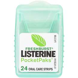 Listerine Pocketpaks Oral Care Strips Freshburst 72 Pack | Woolworths