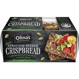 Olina's Bakehouse Just Sprouted Seeded Crispbread Wholemeal 150g