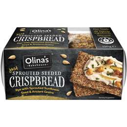 Olina's Bakehouse Just Sprouted Seeded Crispbread Rye 150g