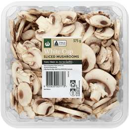 Woolworths Mushrooms Cups Sliced Punnet