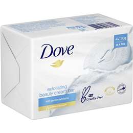 Dove Beauty Soap Bar Exfoliating 4x100g | Woolworths