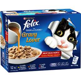 Felix Gravy Lover Meat Selection Cat Food