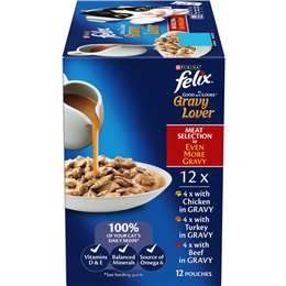 Felix Gravy Lover Meat Selection Cat Food
