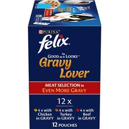 Felix Gravy Lover Meat Selection Cat Food