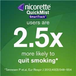 Nicorette Quit Smoking Quickmist Smart Track Mouth Spray Freshmint