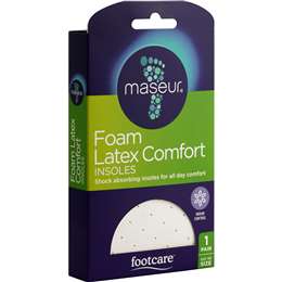 Maseur Footcare Foam Latex Insole Pair each