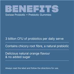 Swisse Probiotic + Prebiotic Gummies For Gut Health