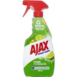 Ajax Spray & Wipe Multipurpose Kitchen Cleaner Baking Soda 500mL