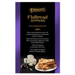 Arnott's Flatbread Dippers Olive & Fetta Crackers