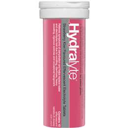 Hydralyte Effervescent Electrolyte Tablets Kiwi Strawberry