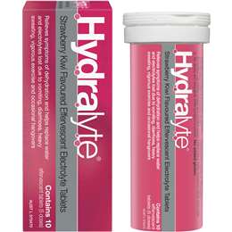 Hydralyte Effervescent Electrolyte Tablets Kiwi Strawberry
